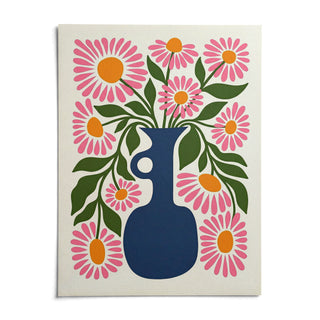 Flower Vase Print, shown as an unframed paper print on a plain white background
