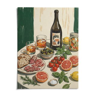 Food And Drink Art Print, shown as an unframed paper print on a plain white background