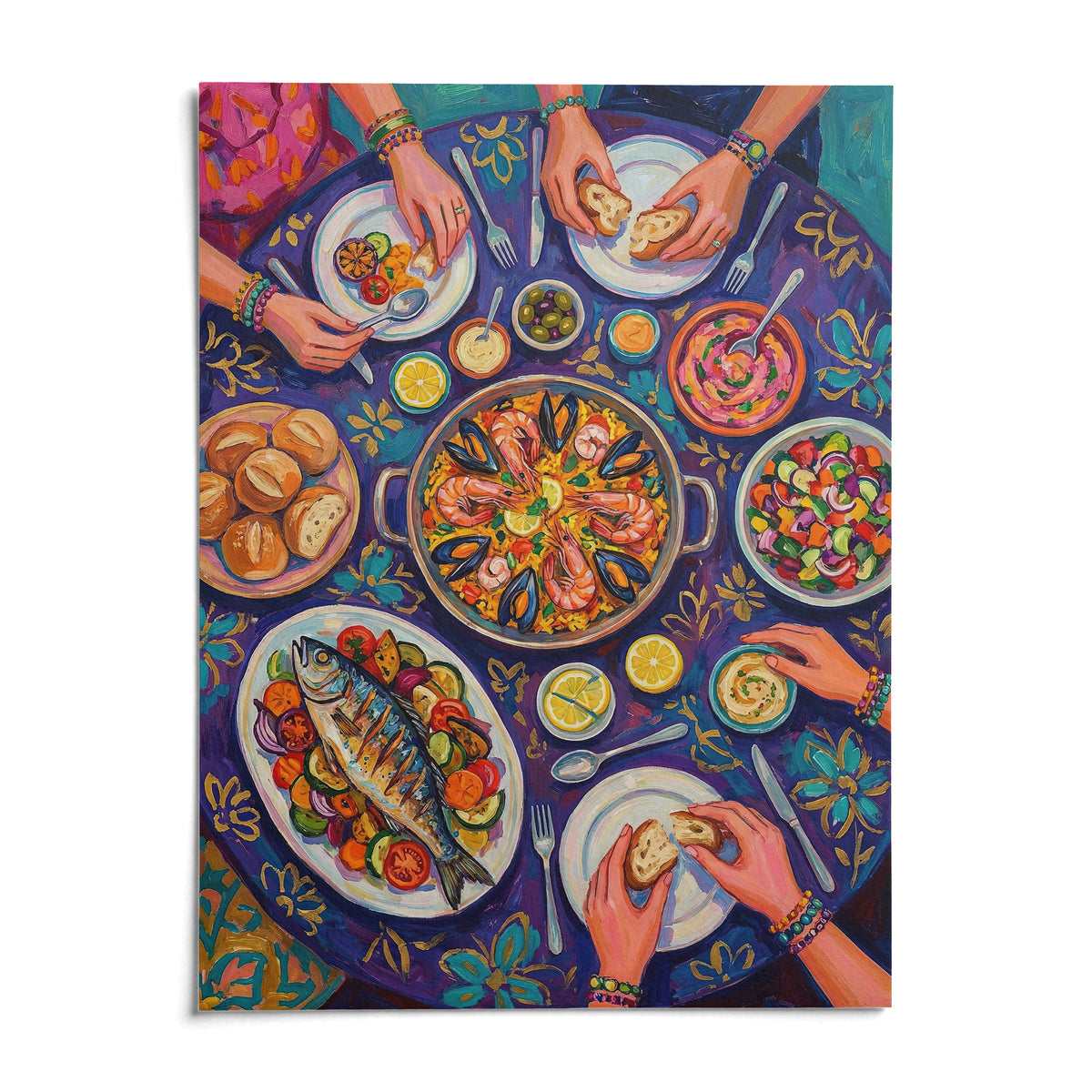 Food Art Print, shown as an unframed paper print on a plain white background