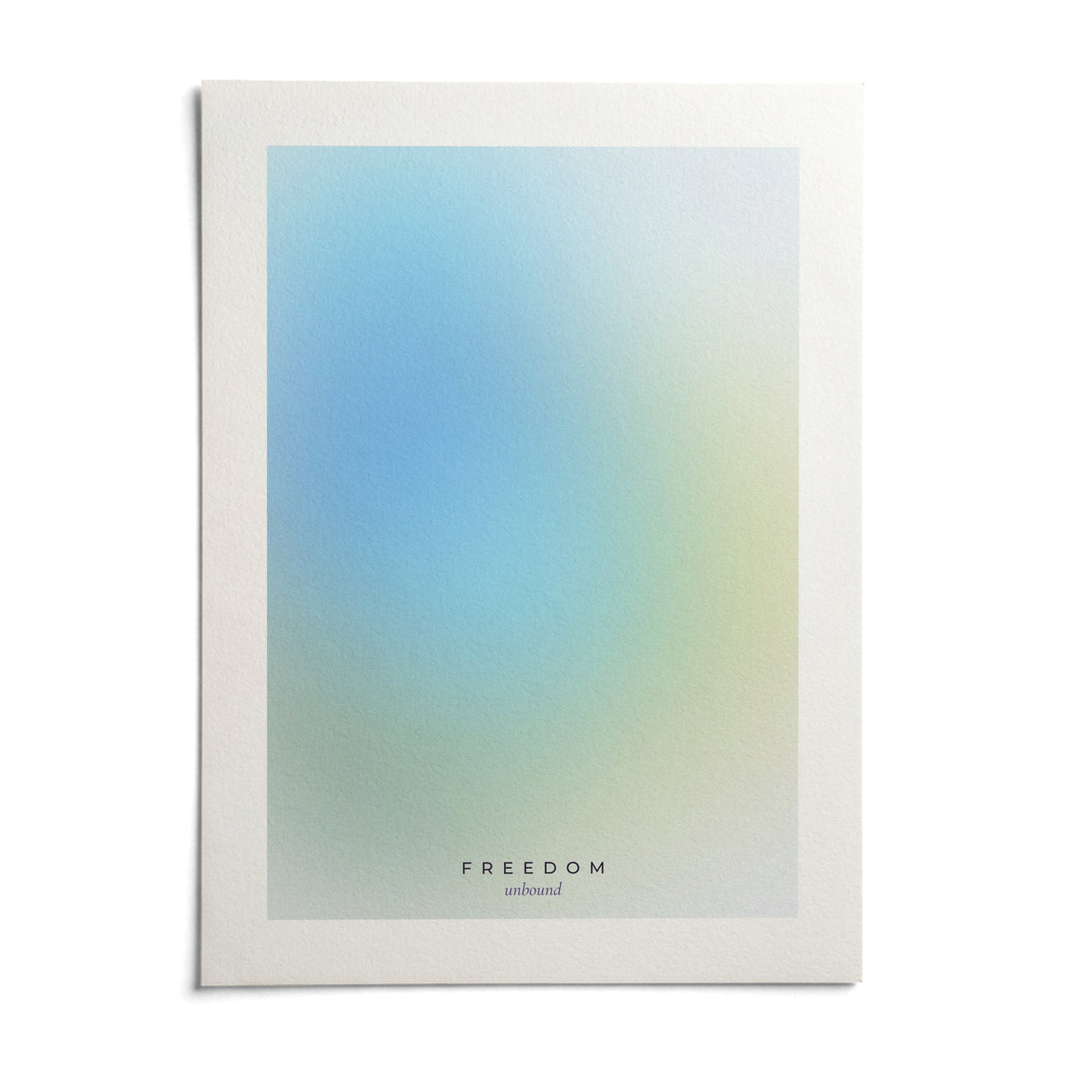 Freedom Poster, shown as an unframed paper print on a plain white background