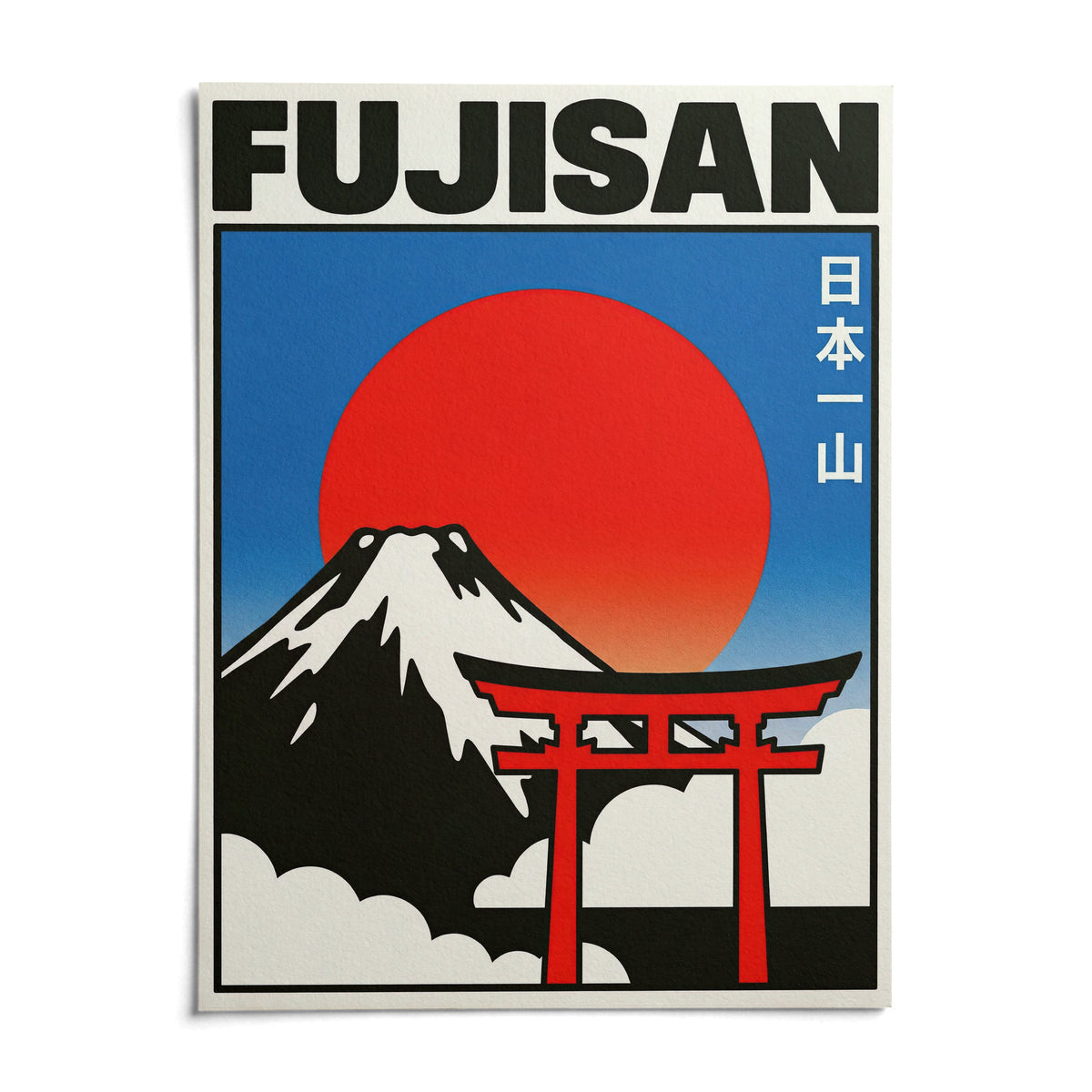 Fujisan Wall Art, shown as an unframed paper print on a plain white background