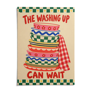 Funny Kitchen Wall Art, shown as an unframed paper print on a plain white background