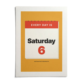 Funny Retirement Poster, shown as an unframed paper print on a plain white background