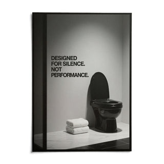 Funny Toilet Wall Art, shown as an unframed paper print on a plain white background