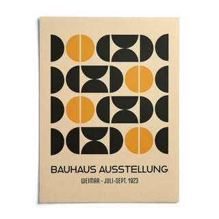 Geometric Bauhaus Poster, shown as an unframed paper print on a plain white background