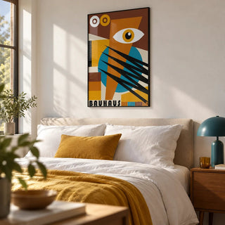 Geometric Poster, framed on the wall of a young adult bedroom (22-30)