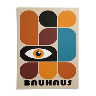 Geometric Shapes Wall Art, shown as an unframed paper print on a plain white background