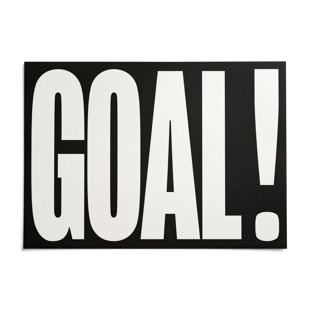 Goal Poster, shown as an unframed paper print on a plain white background