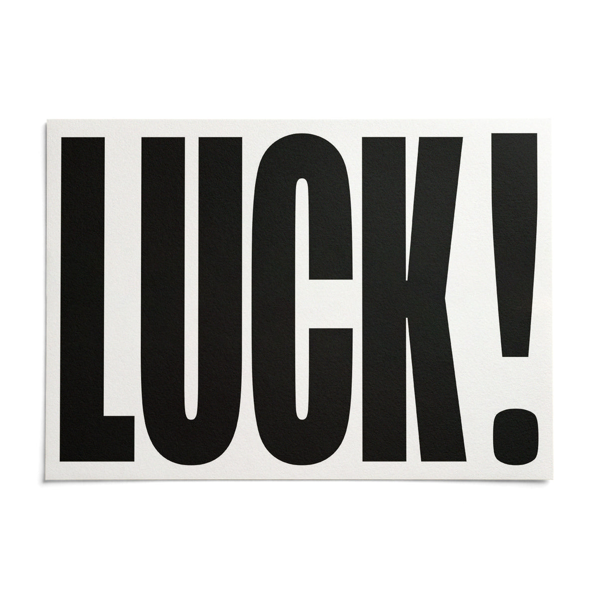 Good Luck Print, shown as an unframed paper print on a plain white background
