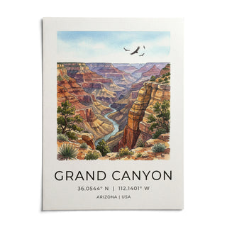 Grand Canyon Art Print, shown as an unframed paper print on a plain white background