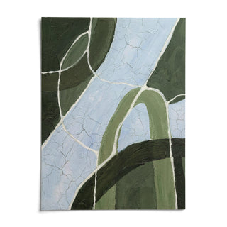 Green And Blue Art, shown as an unframed paper print on a plain white background