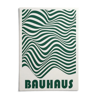 Green and White Wall Art, shown as an unframed paper print on a plain white background