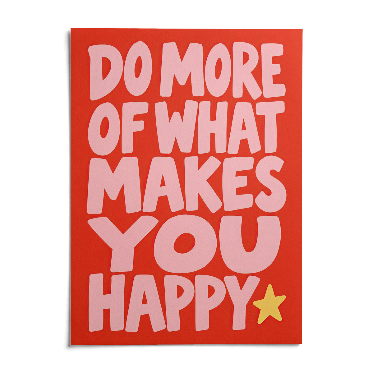 Happiness Print, shown as an unframed paper print on a plain white background
