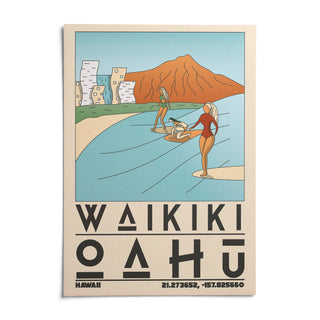 Hawaii Travel Poster, shown as an unframed paper print on a plain white background