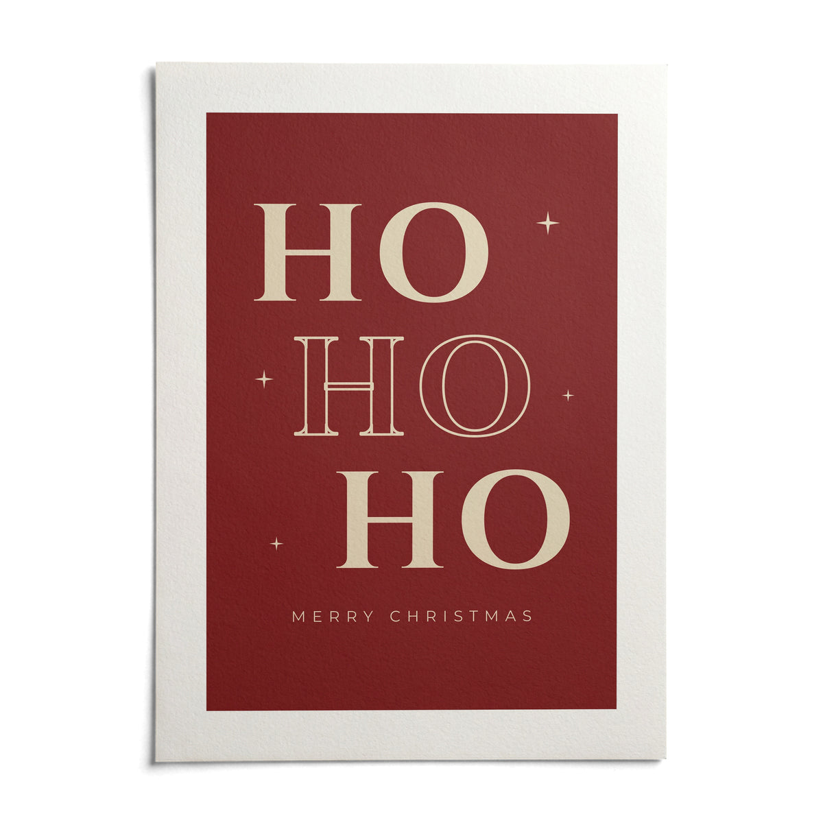 Ho Ho Ho Print, shown as an unframed paper print on a plain white background