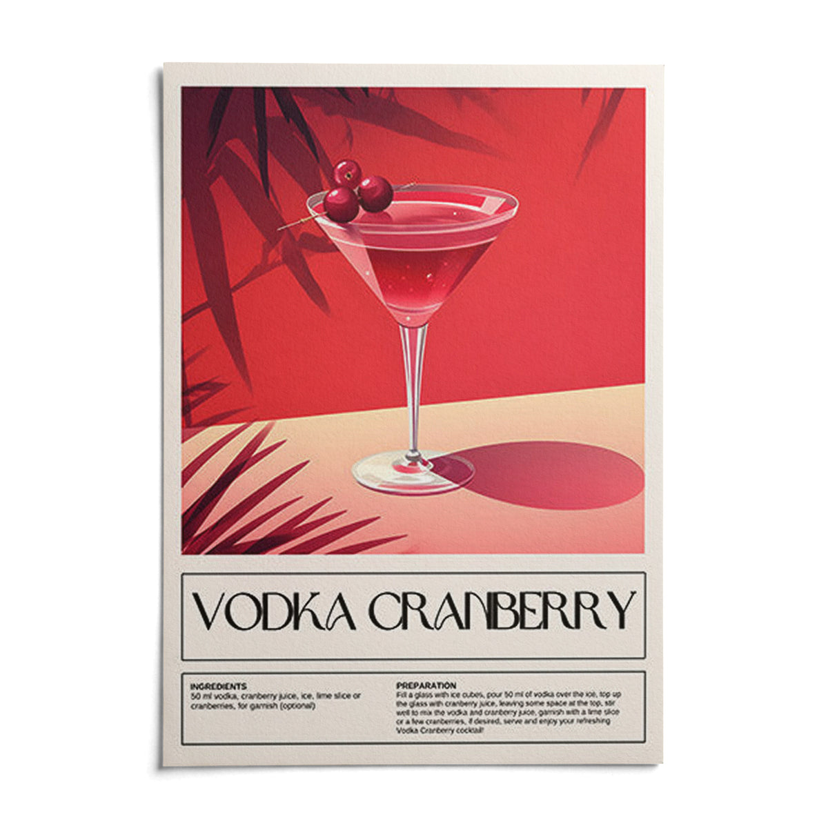 Home Bar Print, shown as an unframed paper print on a plain white background
