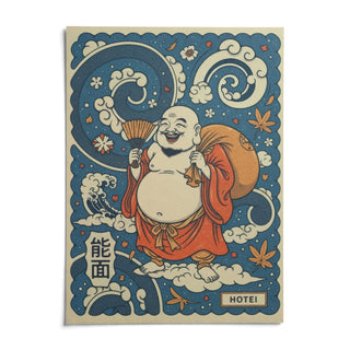Hotei Wall Art, shown as an unframed paper print on a plain white background