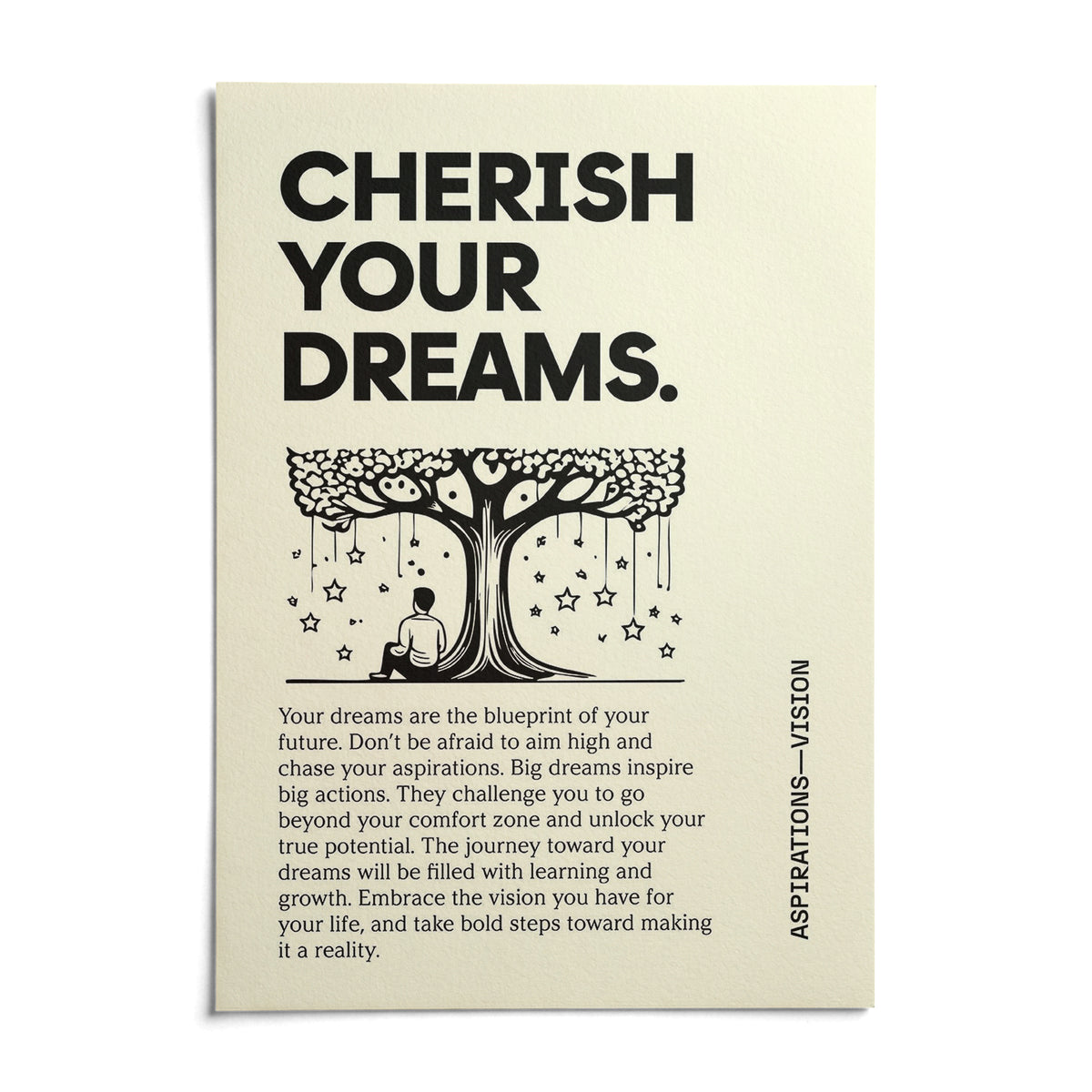 Inspiration Poster for Students, shown as an unframed paper print on a plain white background