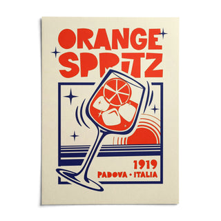 Italian Cocktail Art Print, shown as an unframed paper print on a plain white background