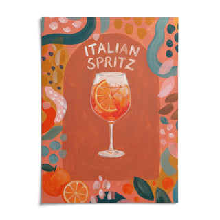 Italian Spritz Art Print, shown as an unframed paper print on a plain white background