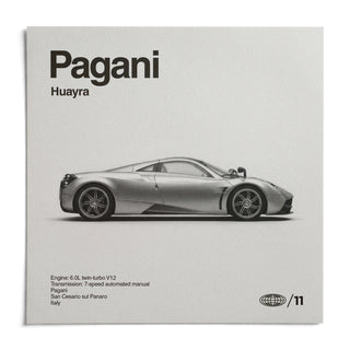 Italian Hypercar Poster, shown as an unframed paper print on a plain white background