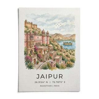 Jaipur Art Print, shown as an unframed paper print on a plain white background