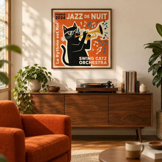 Jazz Cat Poster