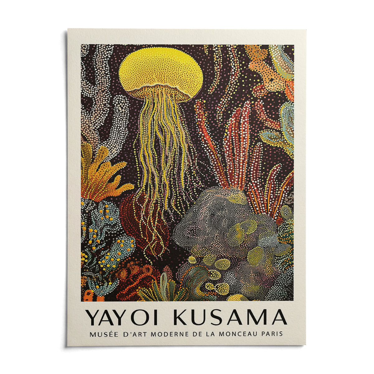 Jellyfish Poster, shown as an unframed paper print on a plain white background