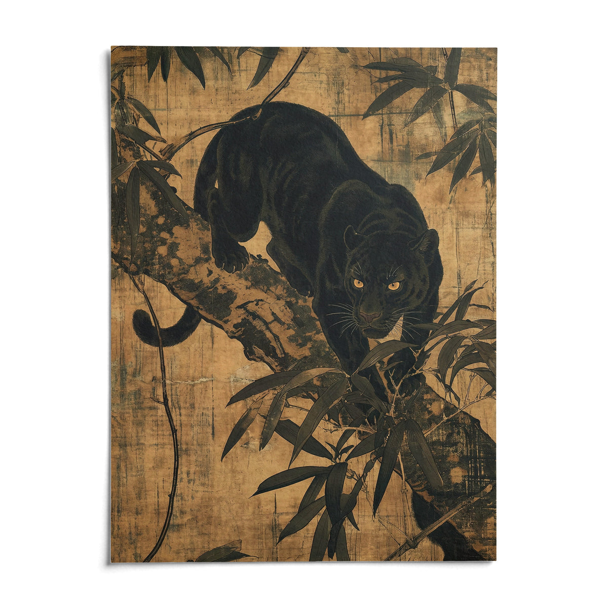 Jungle Wall Art, shown as an unframed paper print on a plain white background