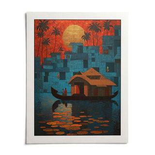 Kerala Wall Art, shown as an unframed paper print on a plain white background