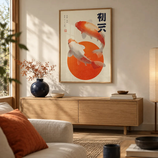 Arte de peces koi