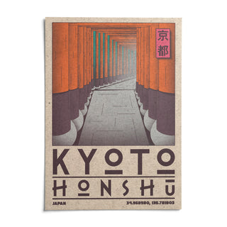 Kyoto Honshu Wall Art, shown as an unframed paper print on a plain white background