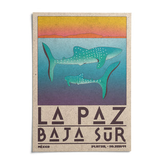 La Paz Mexico Poster, shown as an unframed paper print on a plain white background