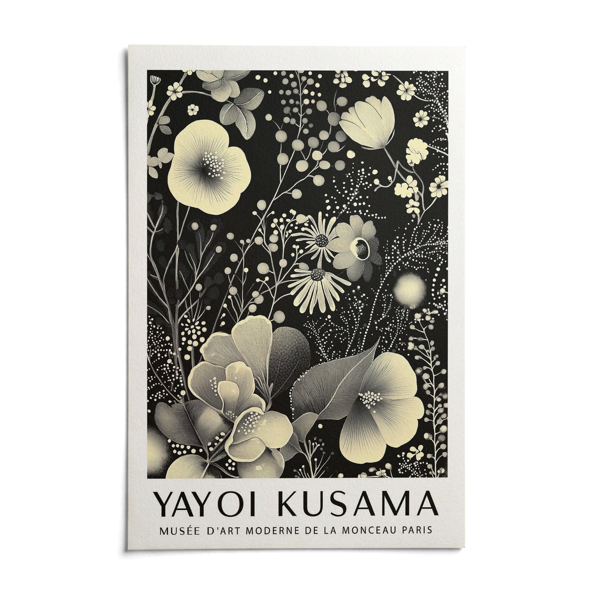 Large Floral Wall Art, shown as an unframed paper print on a plain white background
