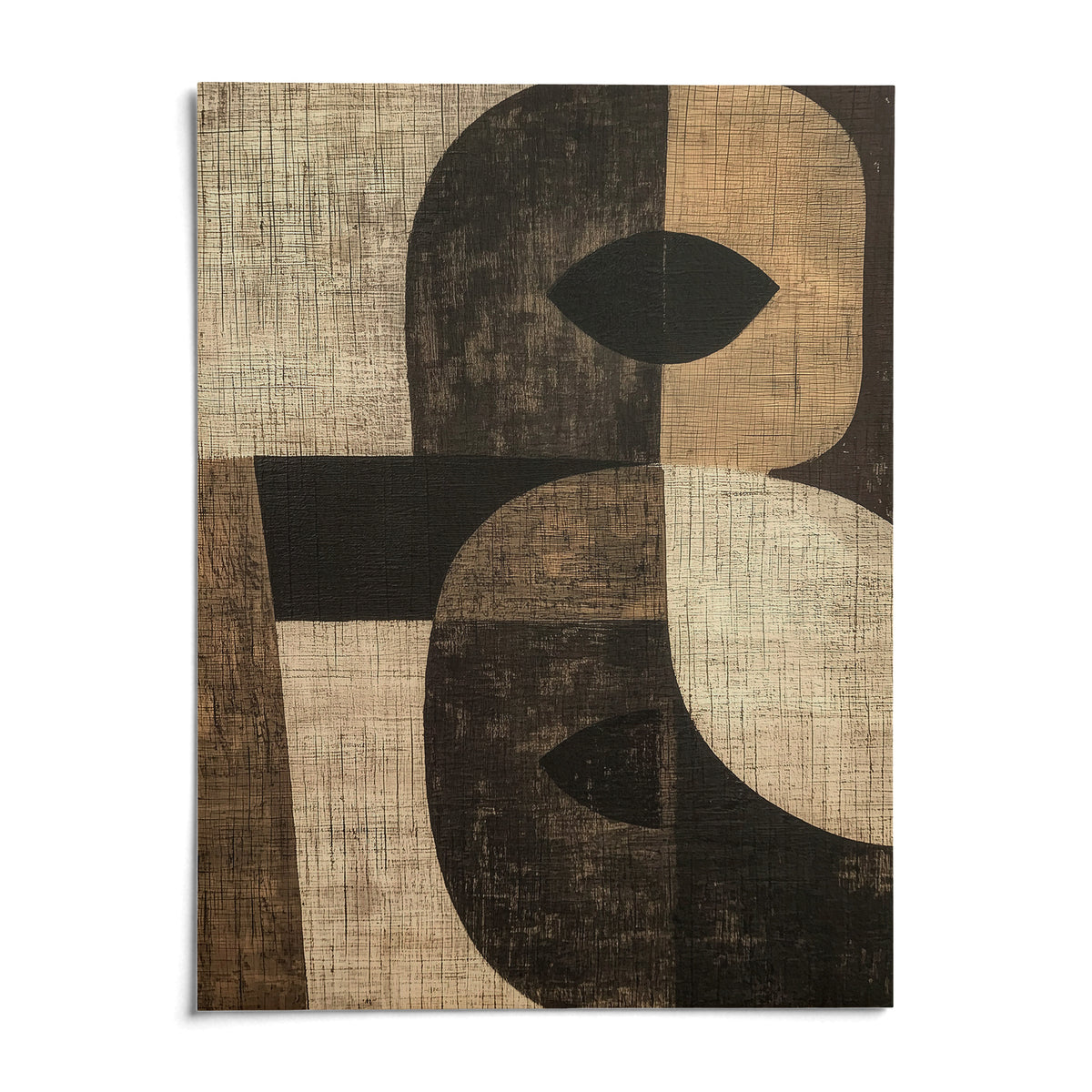 Large Owl Wall Art, shown as an unframed paper print on a plain white background
