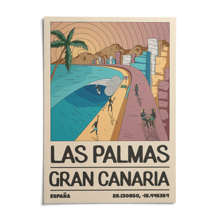 Las Palmas Art Print, shown as an unframed paper print on a plain white background