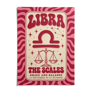 Libra Wall Art, shown as an unframed paper print on a plain white background