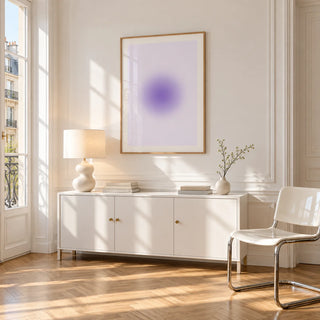Lilac Wall Art, framed on the wall of a bright Paris style apartment in a living room