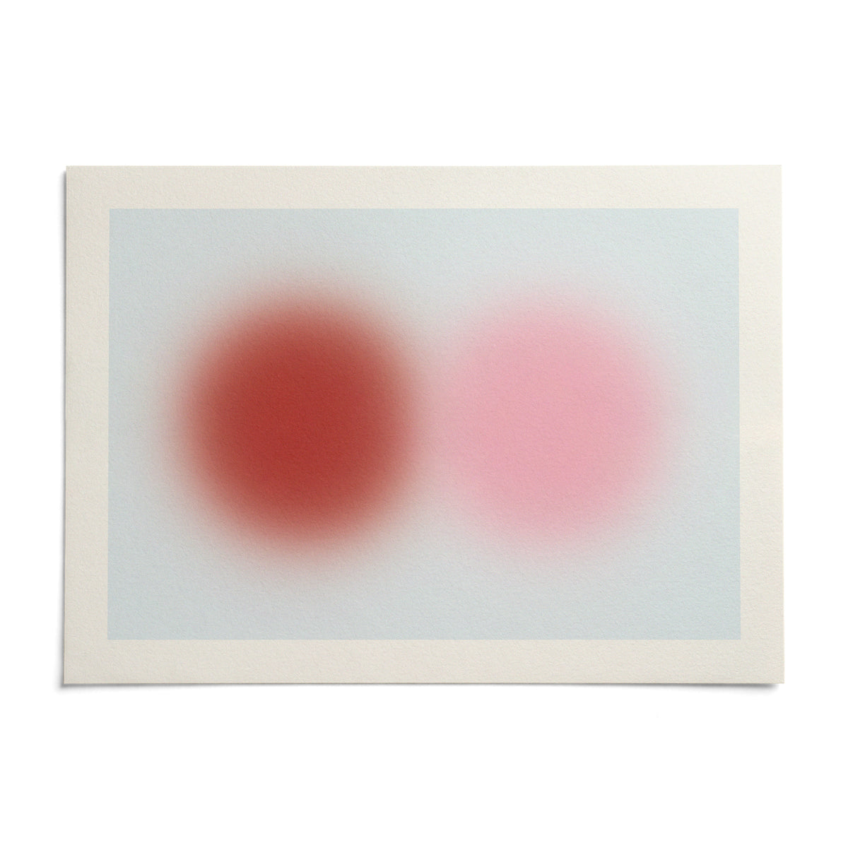 Red and Pink Circles Print, shown as an unframed paper print on a plain white background