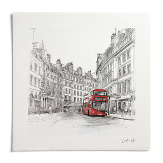 London England Wall Art, shown as an unframed paper print on a plain white background