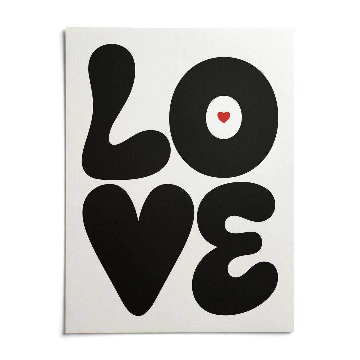 Love Art Print, shown as an unframed paper print on a plain white background