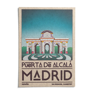 Madrid Architecture Poster, shown as an unframed paper print on a plain white background