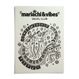 Mariachi Art Print, shown as an unframed paper print on a plain white background
