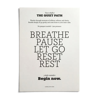 Meditation Poster, shown as an unframed paper print on a plain white background