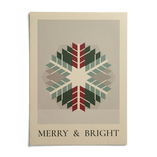Merry and Bright Print, shown as an unframed paper print on a plain white background