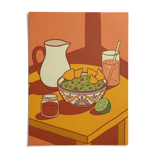 Mexican Cuisine Wall Art, shown as an unframed paper print on a plain white background