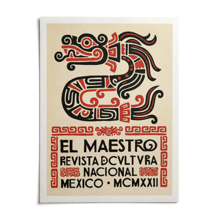 Mexican Cultural Art Print, shown as an unframed paper print on a plain white background