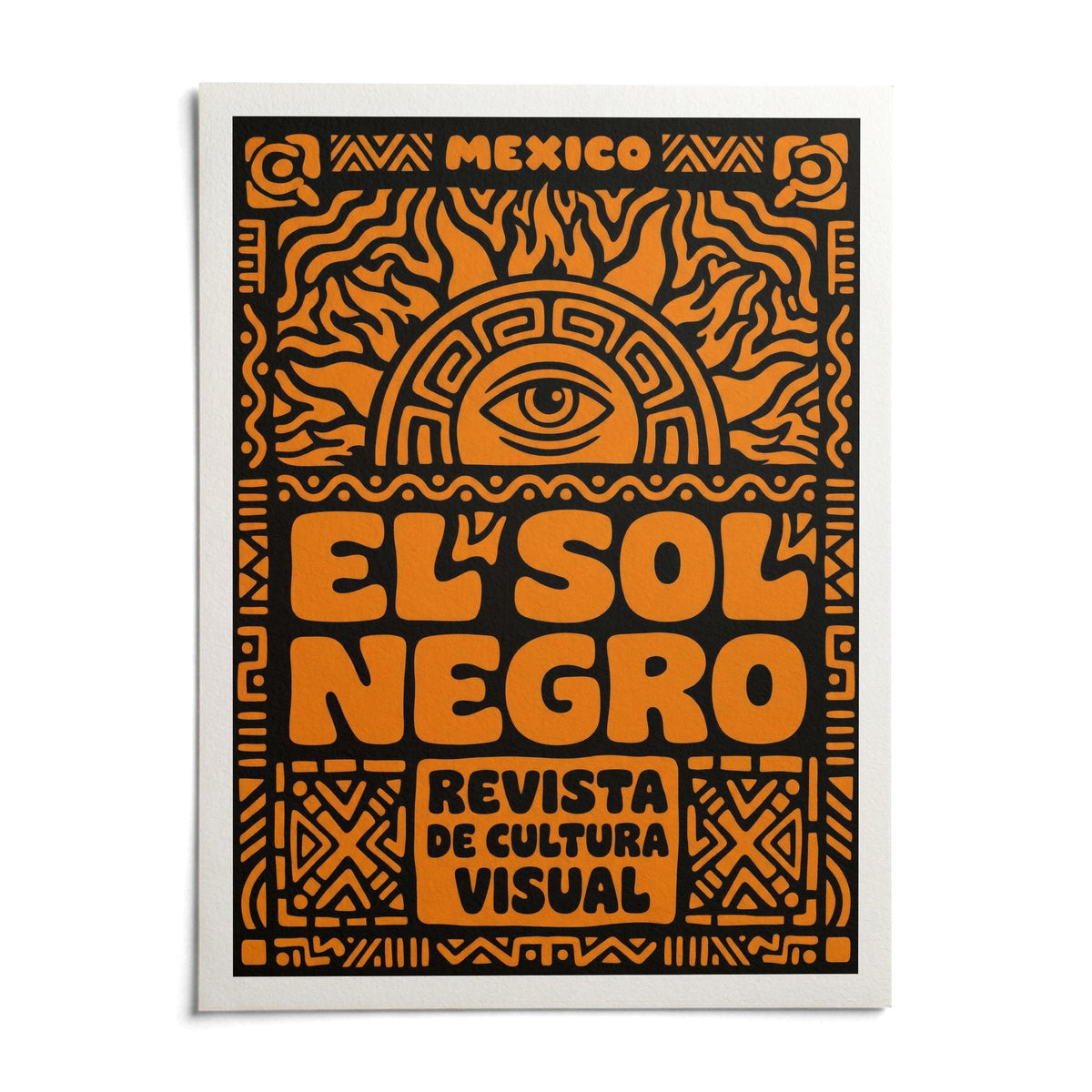 Mexican Culture Art Print, shown as an unframed paper print on a plain white background
