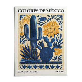 Mexican Folk Art, shown as an unframed paper print on a plain white background