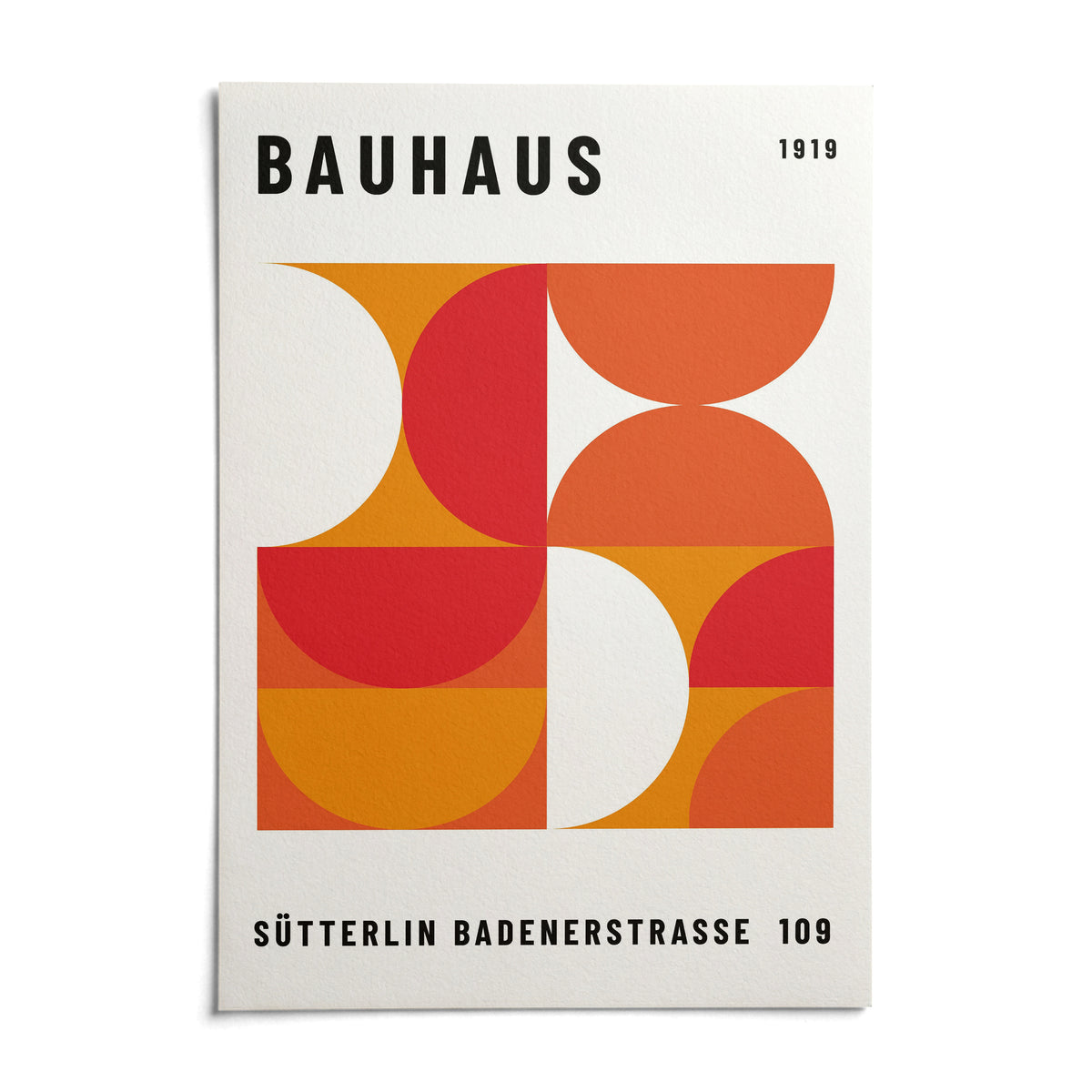 Mid Century Wall Art, shown as an unframed paper print on a plain white background